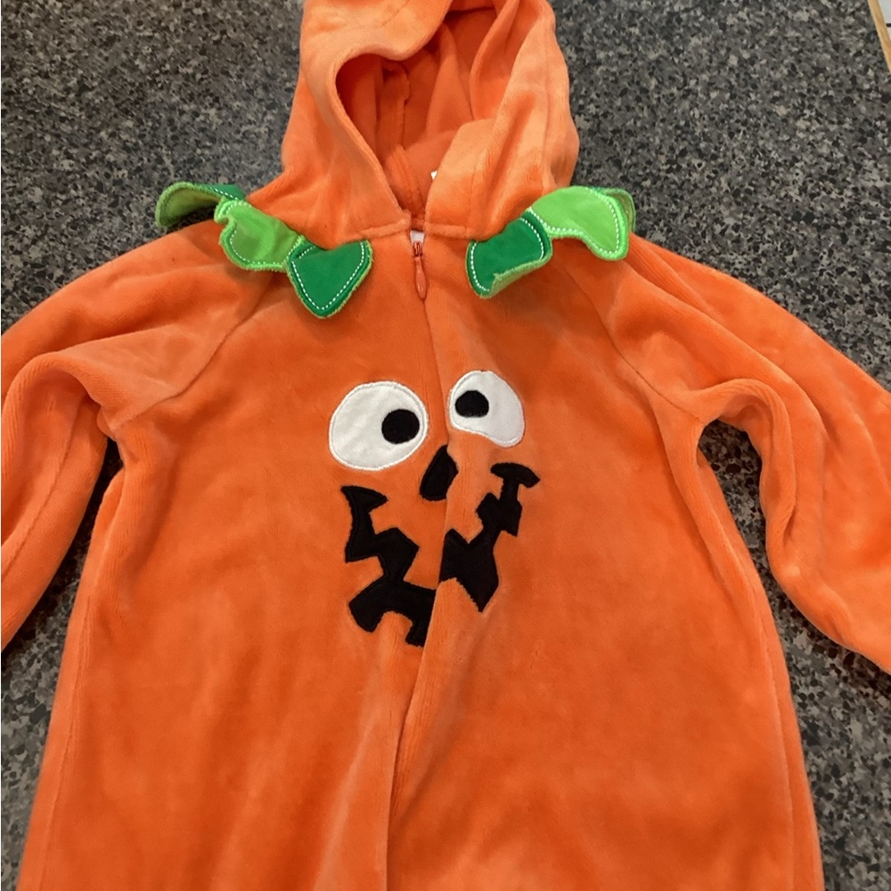 miniwear Orange Hooded Kids Jacket with Green Trim